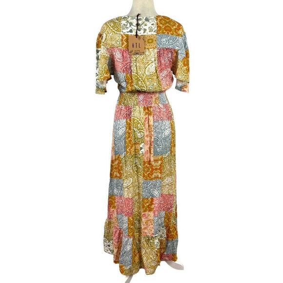 Abel The Label Anthropologie Maxi Dress Cottagecore Prairie Whimsical Printed S - Picture 9 of 13